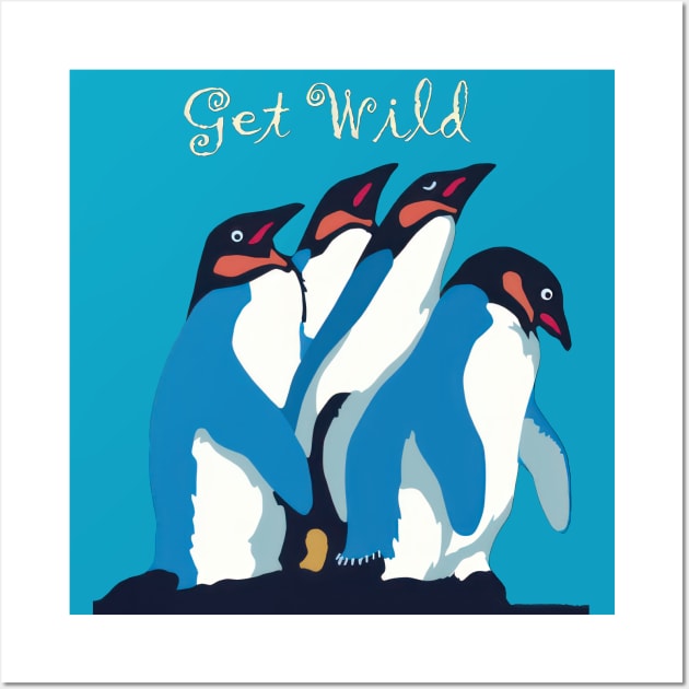 Penguins: Get Wild Wall Art by TooplesArt